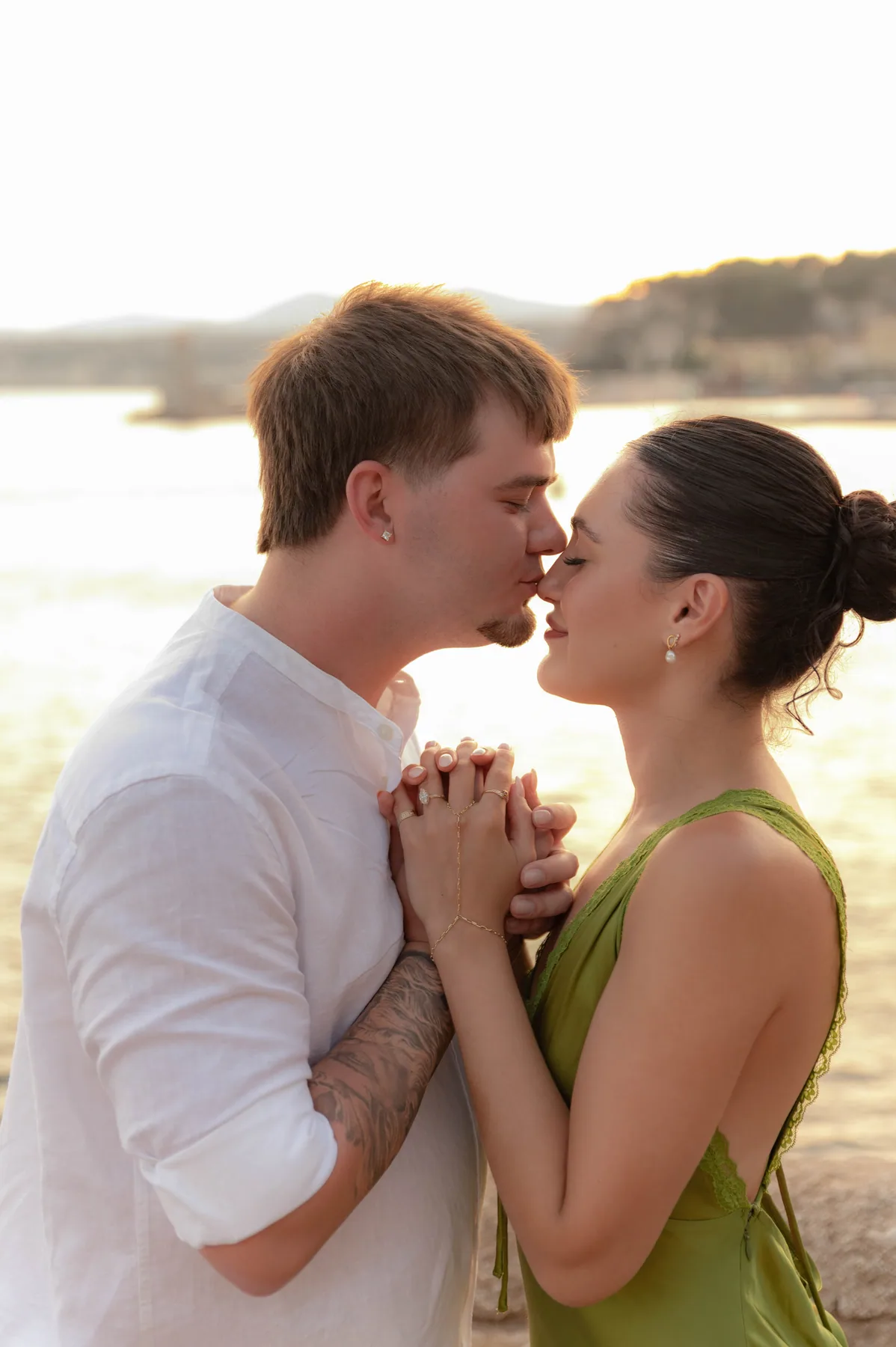 A kiss straight after the yes