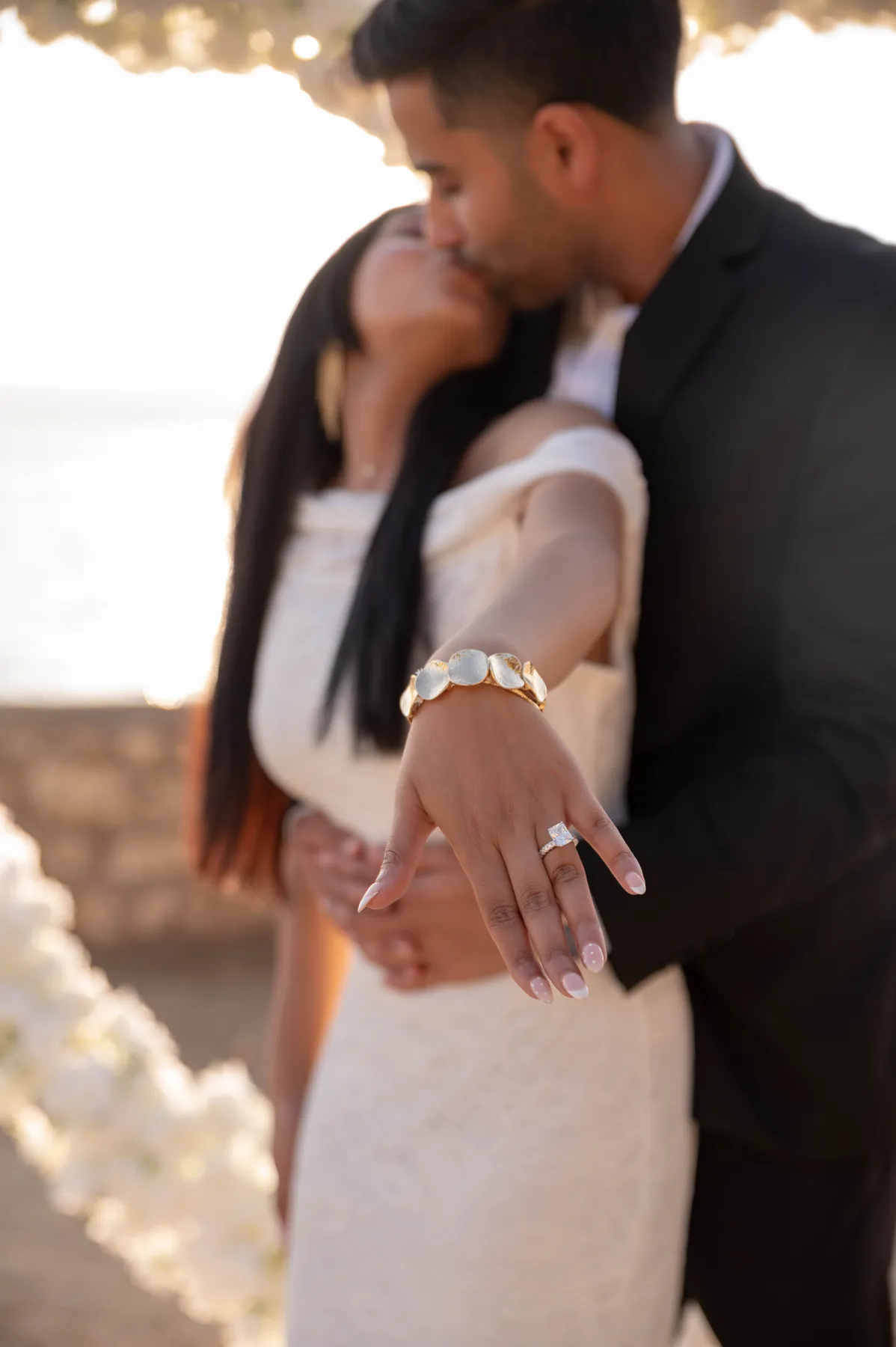 A proposal with a &ldquo;Marry Me&rdquo; setup on the French Riviera